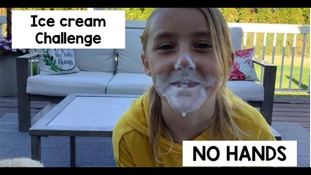 Ice cream challenge no hands Ice cream challenge no hands