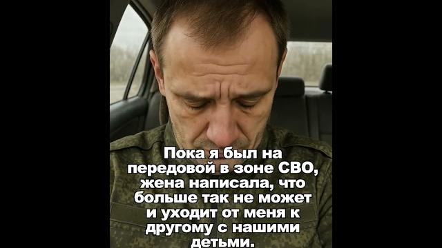 Пока я был на передовой в зоне сво, жена написала, что больше так не может и уходит от меня. Пока я был на передовой в зоне сво, жена написала, что больше так не может и уходит от меня.