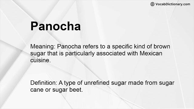 Panocha meaning Panocha meaning