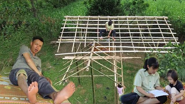 Alone for 15 days: brave single mother builds her dream bamboo house with her own hands Alone for 15 days: brave single mother builds her dream bamboo house with her own hands