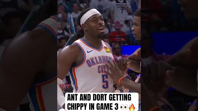 Ant and dort getting chippy in game 3 Ant and dort getting chippy in game 3