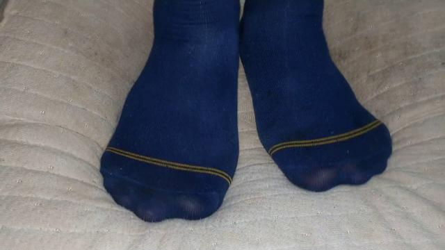 Dirty socks trample on pillow Dirty socks trample on pillow