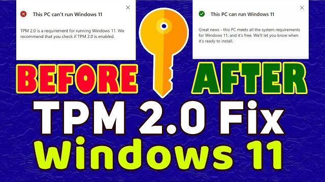 Tpm 2.0 fix for windows 11 trusted platform module error fix without buying tpm 2.0 device Tpm 2.0 fix for windows 11 trusted platform module error fix without buying tpm 2.0 device