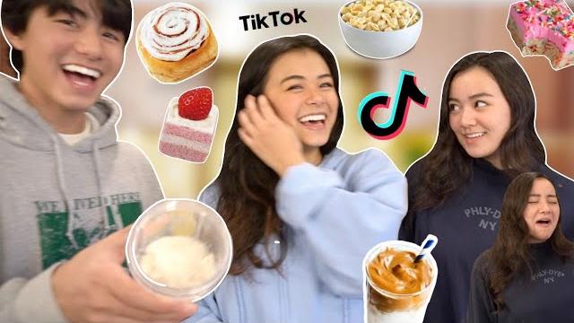Trying viral tiktok recipes with my siblings Trying viral tiktok recipes with my siblings
