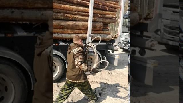 Работа на лесовозе volvo Работа на лесовозе volvo