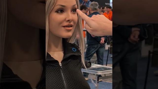 Hyper-realistic robot at ces 2025! #robot #ai #ces2025 #humanoidrobot #girlfriend #airobot #aria Hyper-realistic robot at ces 2025! #robot #ai #ces2025 #humanoidrobot #girlfriend #airobot #aria
