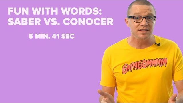 Saber vs. conocer Saber vs. conocer