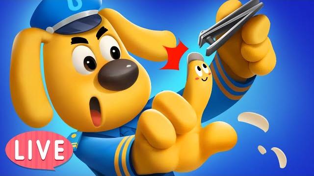 Live | trim your nails | good habits | cartoon | safety rules for kids | sheriff labrador Live | trim your nails | good habits | cartoon | safety rules for kids | sheriff labrador