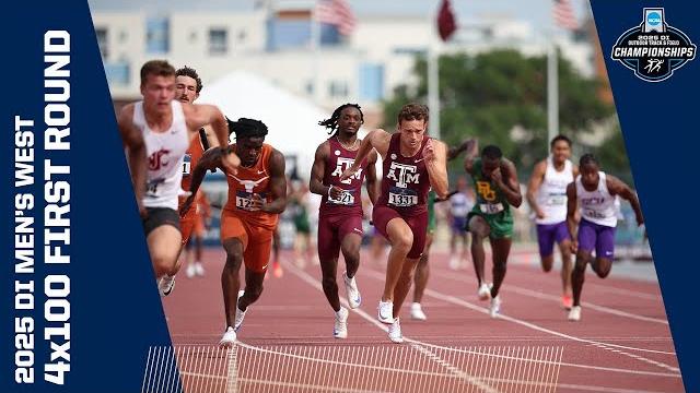 All west men's first round 4x100 meter relays from 2025 ncaa outdoor track and field championships All west men's first round 4x100 meter relays from 2025 ncaa outdoor track and field championships