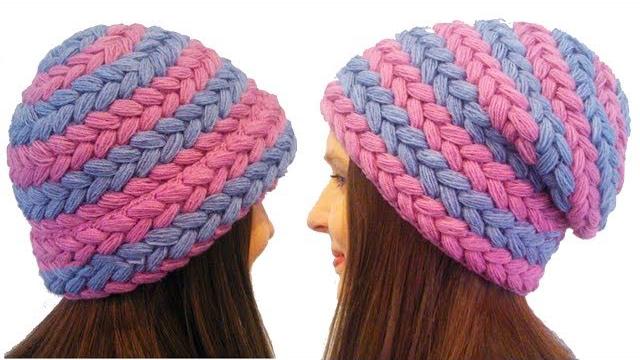 Puff stitched braid pattern hat Puff stitched braid pattern hat