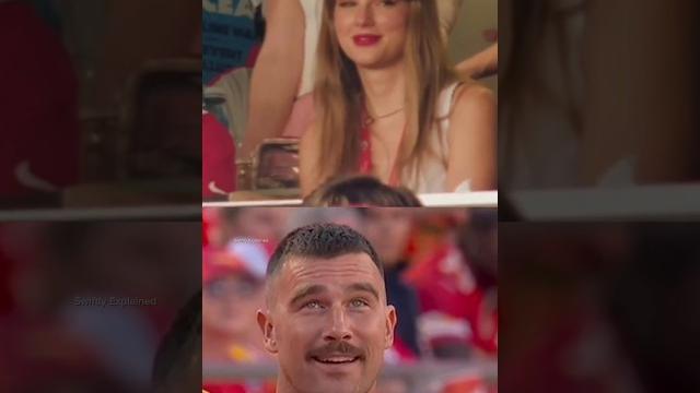 The exact moment travis kelce fell in love with taylor swift... The exact moment travis kelce fell in love with taylor swift...