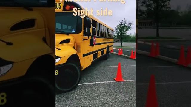 Parallel parking sight side #shortsvideo #schoolbus Parallel parking sight side #shortsvideo #schoolbus