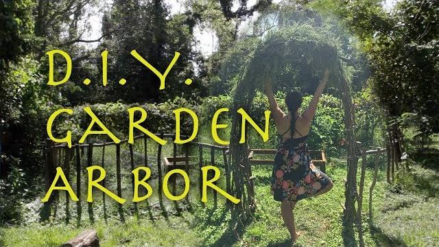 D.i.y. garden arbor from sticks D.i.y. garden arbor from sticks