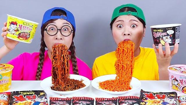 Spicy food fire noodle mukbang dona Spicy food fire noodle mukbang dona