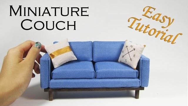 Diy miniature couch (no sew) Diy miniature couch (no sew)