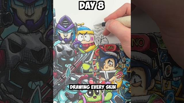 Day 8 drawing every brawl stars skin - mecha colt Day 8 drawing every brawl stars skin - mecha colt