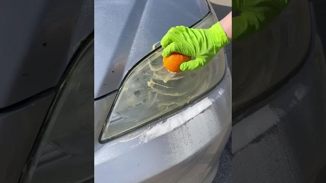Headlight cleaning hack Headlight cleaning hack