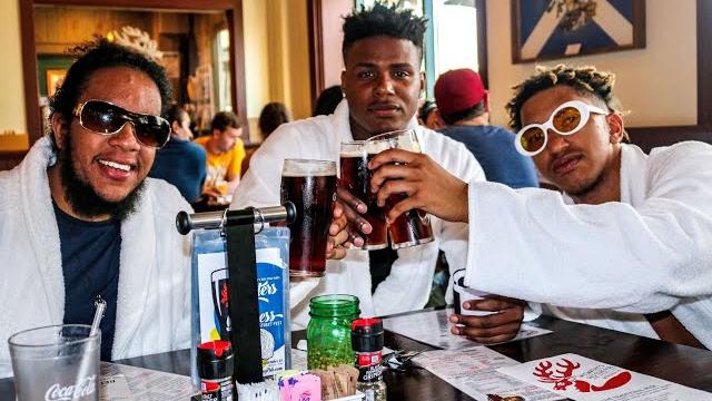 We wore bathrobes to the bar!!! We wore bathrobes to the bar!!!