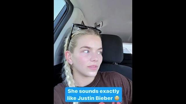 She sounds exactly like justin bieber #shorts | cover by becca means She sounds exactly like justin bieber #shorts | cover by becca means
