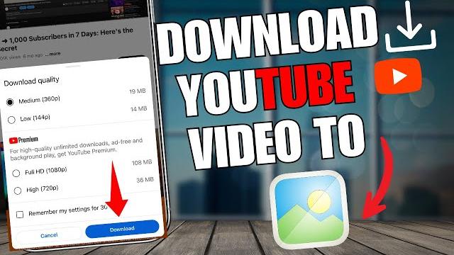 How to download youtube video to gallery without any app in 2023 (android & iphone) | watch offline How to download youtube video to gallery without any app in 2023 (android & iphone) | watch offline