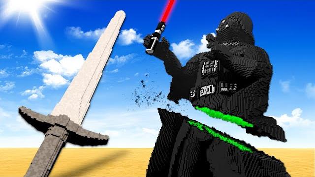 I cut darth vader in half with a giant sword! (teardown) I cut darth vader in half with a giant sword! (teardown)