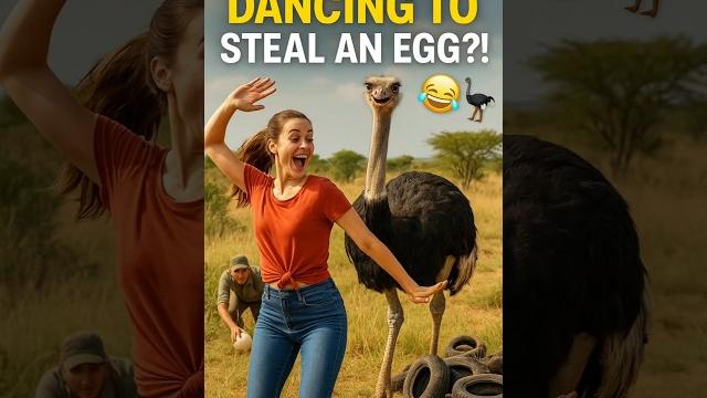 Stealing ostrich eggs like a pro 🪶 Stealing ostrich eggs like a pro 🪶