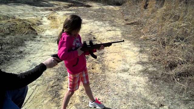 7 year old girl dumping the clip! 7 year old girl dumping the clip!