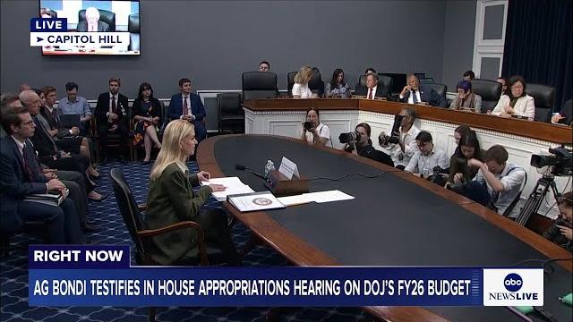 Live: ag bondi testifies in house appropriations hearing on doj's fy26 budget request Live: ag bondi testifies in house appropriations hearing on doj's fy26 budget request