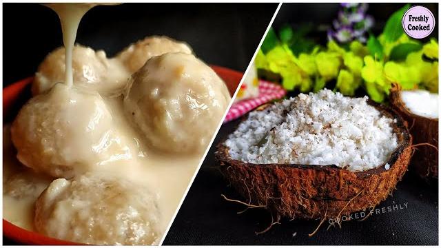 Rosho puli pitha recipe | bengali style pitha recipe | coconut and semolina dumplings in milk recipe Rosho puli pitha recipe | bengali style pitha recipe | coconut and semolina dumplings in milk recipe