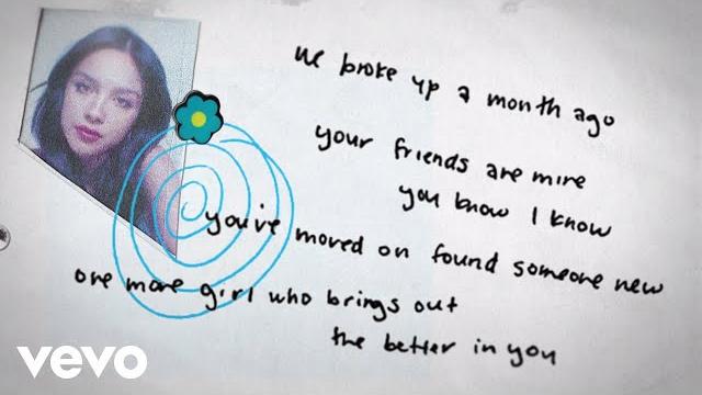 Olivia rodrigo - happier (lyric video) Olivia rodrigo - happier (lyric video)