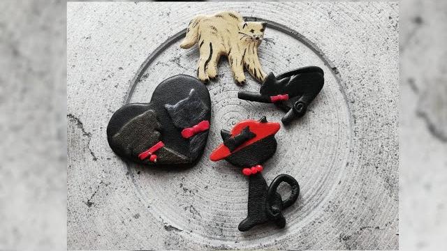 Изготавливаем брошь-кошечку из кожи. мастер-класс. Изготавливаем брошь-кошечку из кожи. мастер-класс.