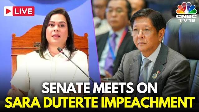 Live: philippine senate convenes on sara duterte impeachment trial | senate president francis | n18g Live: philippine senate convenes on sara duterte impeachment trial | senate president francis | n18g