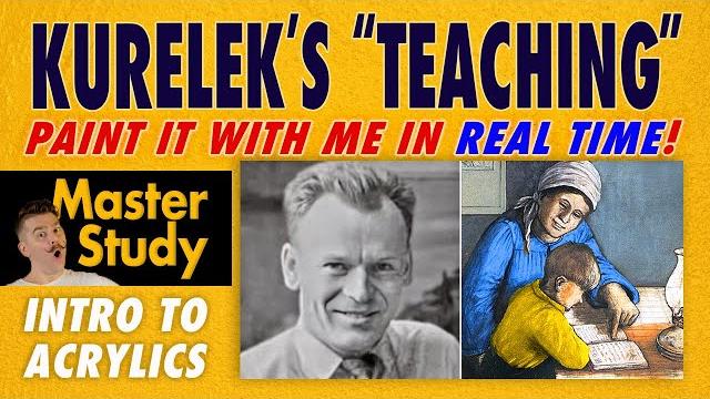 2 of 2 paint william kurelek's "teaching ukrainian" (1967)! master study easy intro acrylic painting 2 of 2 paint william kurelek's "teaching ukrainian" (1967)! master study easy intro acrylic painting
