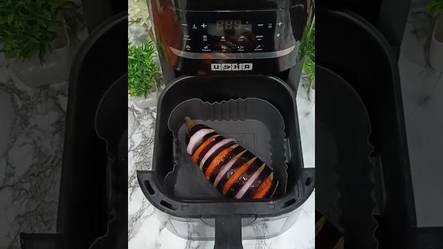 Stuffed brinjal in air fryer | easy eggplant recipe with tomato & onion | no fry, no mess! Stuffed brinjal in air fryer | easy eggplant recipe with tomato & onion | no fry, no mess!