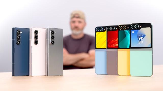 Samsung galaxy z fold 6 vs samsung galaxy z flip 6 (all colors) Samsung galaxy z fold 6 vs samsung galaxy z flip 6 (all colors)