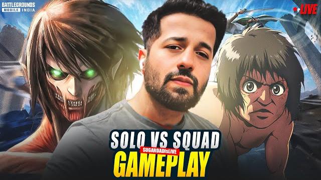 Solo vs sqaud | rush only | @sugardadislive #bgmi #pubg #crateopening #pubgmobile #customroom Solo vs sqaud | rush only | @sugardadislive #bgmi #pubg #crateopening #pubgmobile #customroom