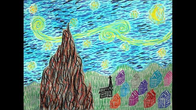Make your own starry night - step by step tutorial for making a starry night crayon resist Make your own starry night - step by step tutorial for making a starry night crayon resist