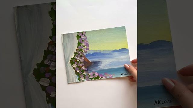 “coastline” gouache painting by an artist anastasia kurganova, seascape, sea, ocean, nature, art “coastline” gouache painting by an artist anastasia kurganova, seascape, sea, ocean, nature, art