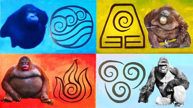 The four elements of monke The four elements of monke