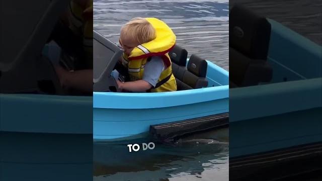 Little boy takes the boat out by himself @liamslifeyoutube Little boy takes the boat out by himself @liamslifeyoutube