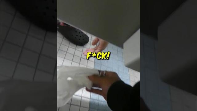 Fake poop prank in public bathroom! (gone wrong) Fake poop prank in public bathroom! (gone wrong)