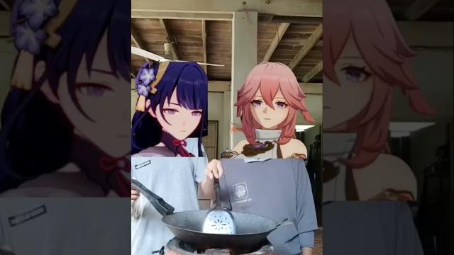 Yae miko teaches ei how to cook Yae miko teaches ei how to cook