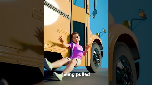 She was dragged alongside a bus She was dragged alongside a bus