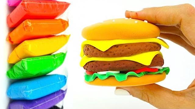 Лепим из пластилина бургер, развивающее видео для детей. play doh for kids, learning and fun Лепим из пластилина бургер, развивающее видео для детей. play doh for kids, learning and fun