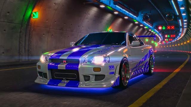Nissan skyline gt-r r34 - ambient tunnel drive - 4k ultra hd 60fps Nissan skyline gt-r r34 - ambient tunnel drive - 4k ultra hd 60fps