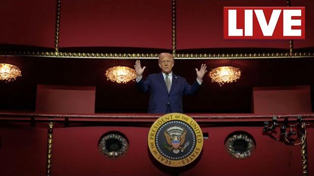 Trump attends 'les misérables' at kennedy center | live Trump attends 'les misérables' at kennedy center | live