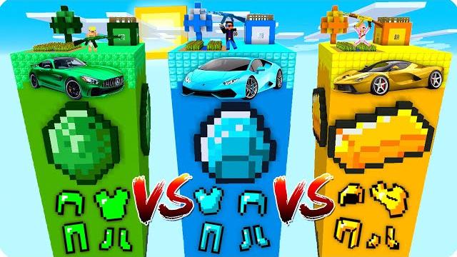Изумрудный чанк против алмазный против золотой в майнкрафт троллинг minecraft шеди леска и нубик Изумрудный чанк против алмазный против золотой в майнкрафт троллинг minecraft шеди леска и нубик