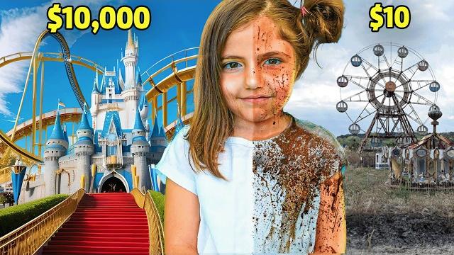 $1 vs $10,000 amusement park! $1 vs $10,000 amusement park!