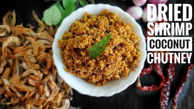 Kerala style dried shirmp/prawns coconut chutney | unakka chemmeen chammanthi | eral karuvadu Kerala style dried shirmp/prawns coconut chutney | unakka chemmeen chammanthi | eral karuvadu