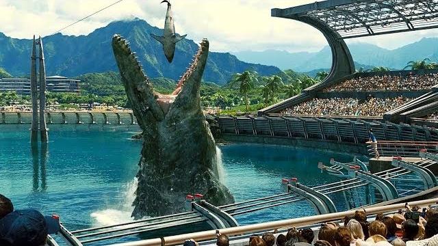 Mosasaurus feeding show scene - jurassic world (2015) movie clip hd Mosasaurus feeding show scene - jurassic world (2015) movie clip hd